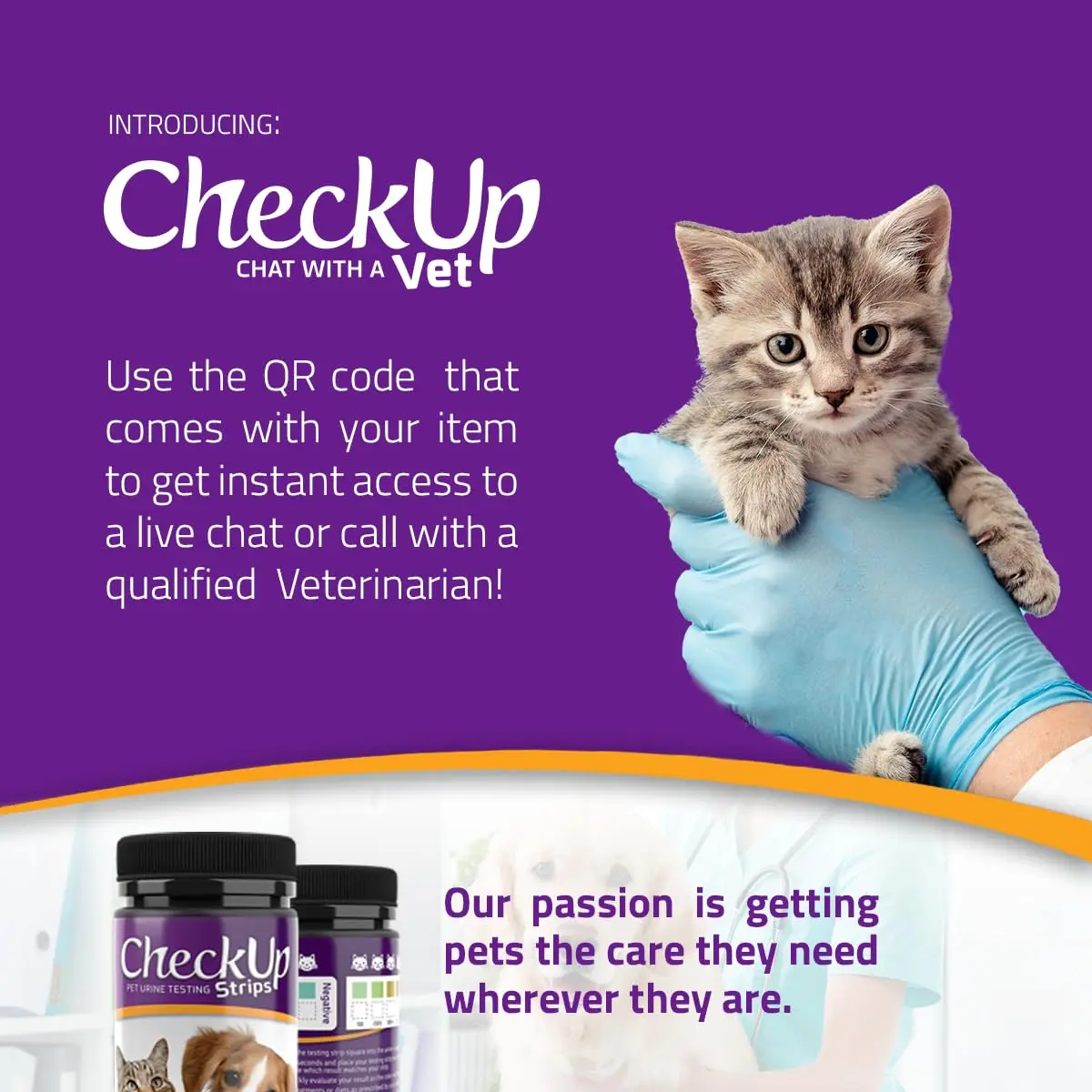 KIT4CAT CheckUp Protein Urine Test Strips for Cats & Dogs, 50 Count | Non-Invasive Pet Health Monitoring - view 6