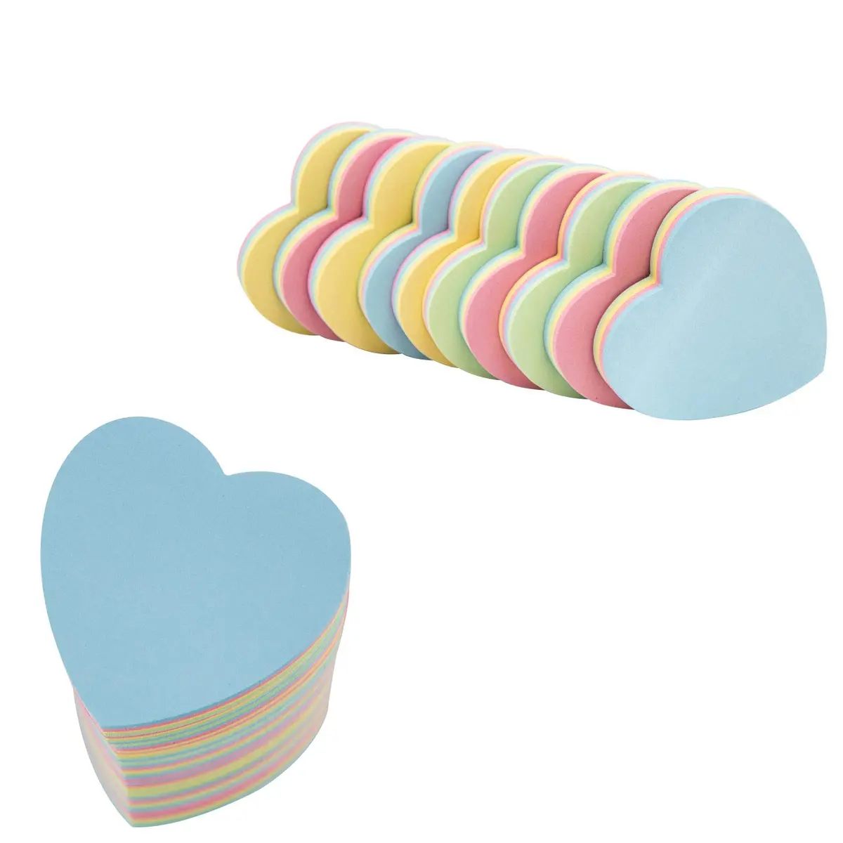 OSOPOLA Heart-Shaped Sticky Notes 1000 Sheets | Colorful Memo Pads for Office & School - view 2