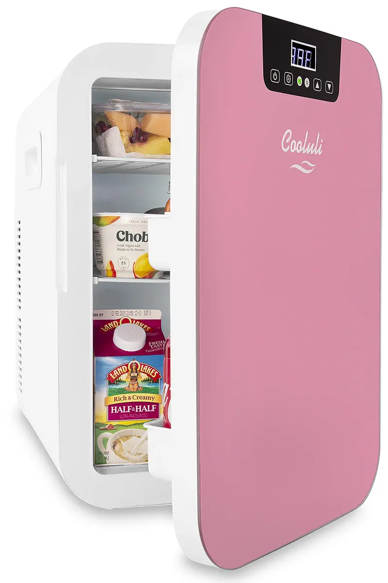 Cooluli 20L Mini Fridge Pink | Compact Digital Thermostat & EcoMax Technology - view 3