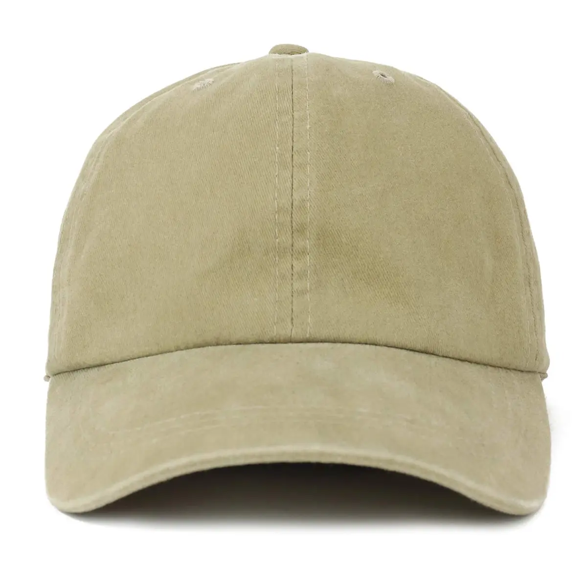 Trendy Apparel Shop Oversize XXL Pigment Dyed Washed Cotton Baseball Cap 65cm | Khaki - view 2