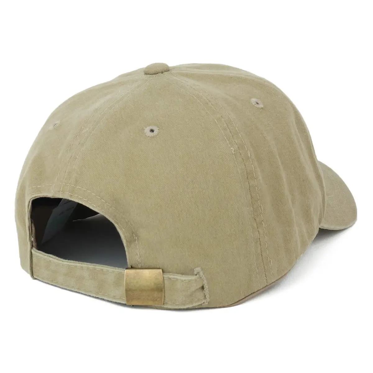 Trendy Apparel Shop Oversize XXL Pigment Dyed Washed Cotton Baseball Cap 65cm | Khaki - view 3