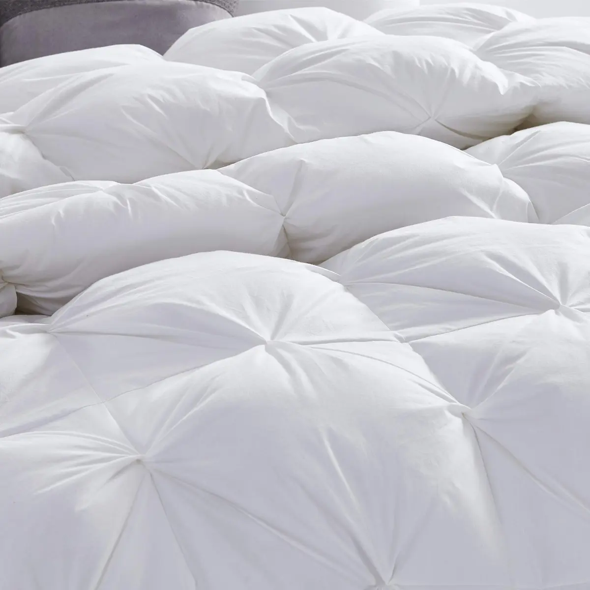 Egyptian Bedding Twin Size Comforter | All-Season Goose Down Feather Fiber | 50 oz. | White - view 4