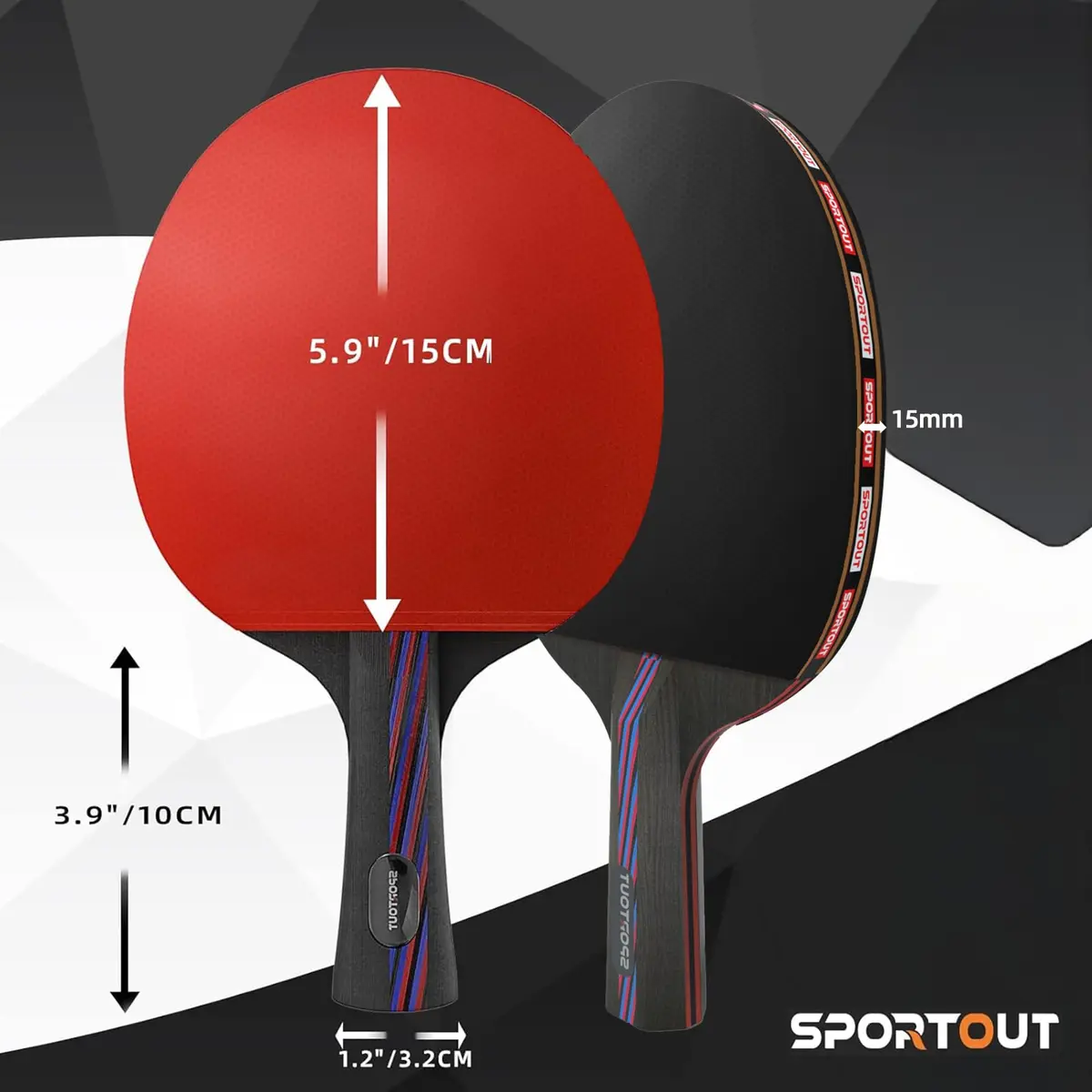 Sportout Table Tennis Racket Set | Portable Premium Paddle for Indoor & Outdoor Play - view 5