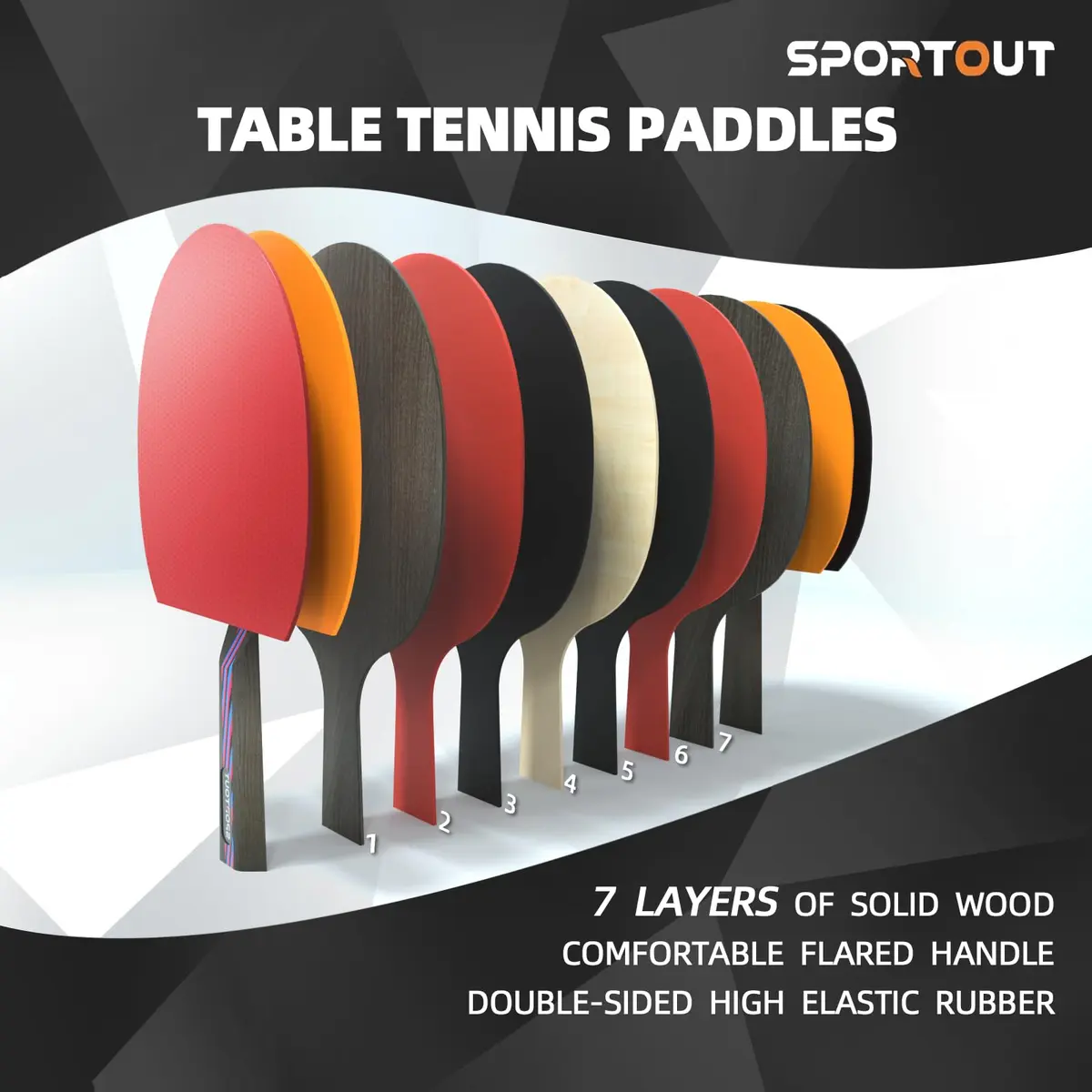 Sportout Table Tennis Racket Set | Portable Premium Paddle for Indoor & Outdoor Play - view 6