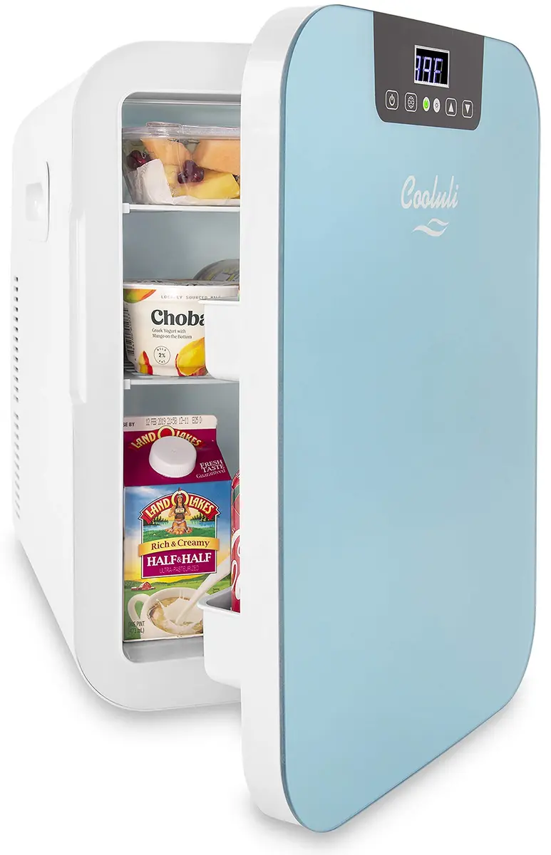Cooluli 20L Mini Fridge for Bedroom, Car & Dorm - Digital Temp Control, EcoMax Technology, Blue - view 2