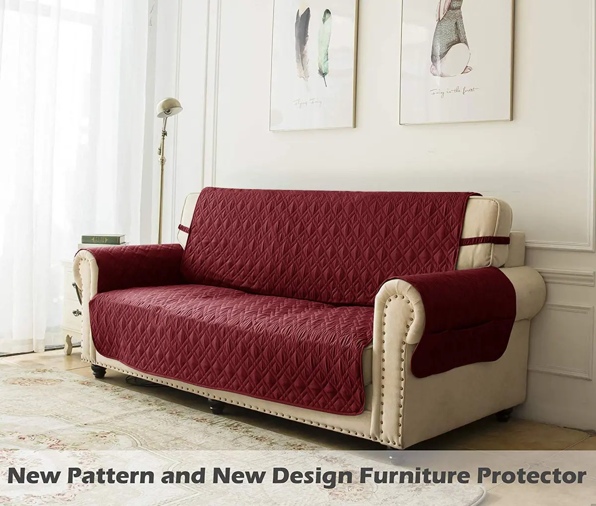Ameritex Waterproof Recliner Cover 23" | Non-Slip Furniture Protector for Pets & Kids - view 6
