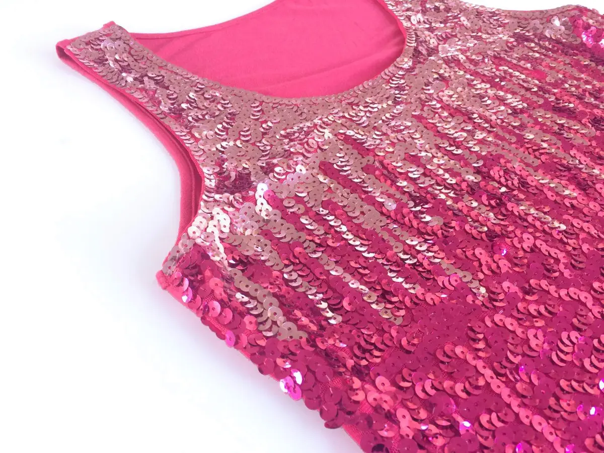 MANER Sequin Tank Top Sleeveless Gradient Glitter XS-3XL | Party & Casual Wear - view 6