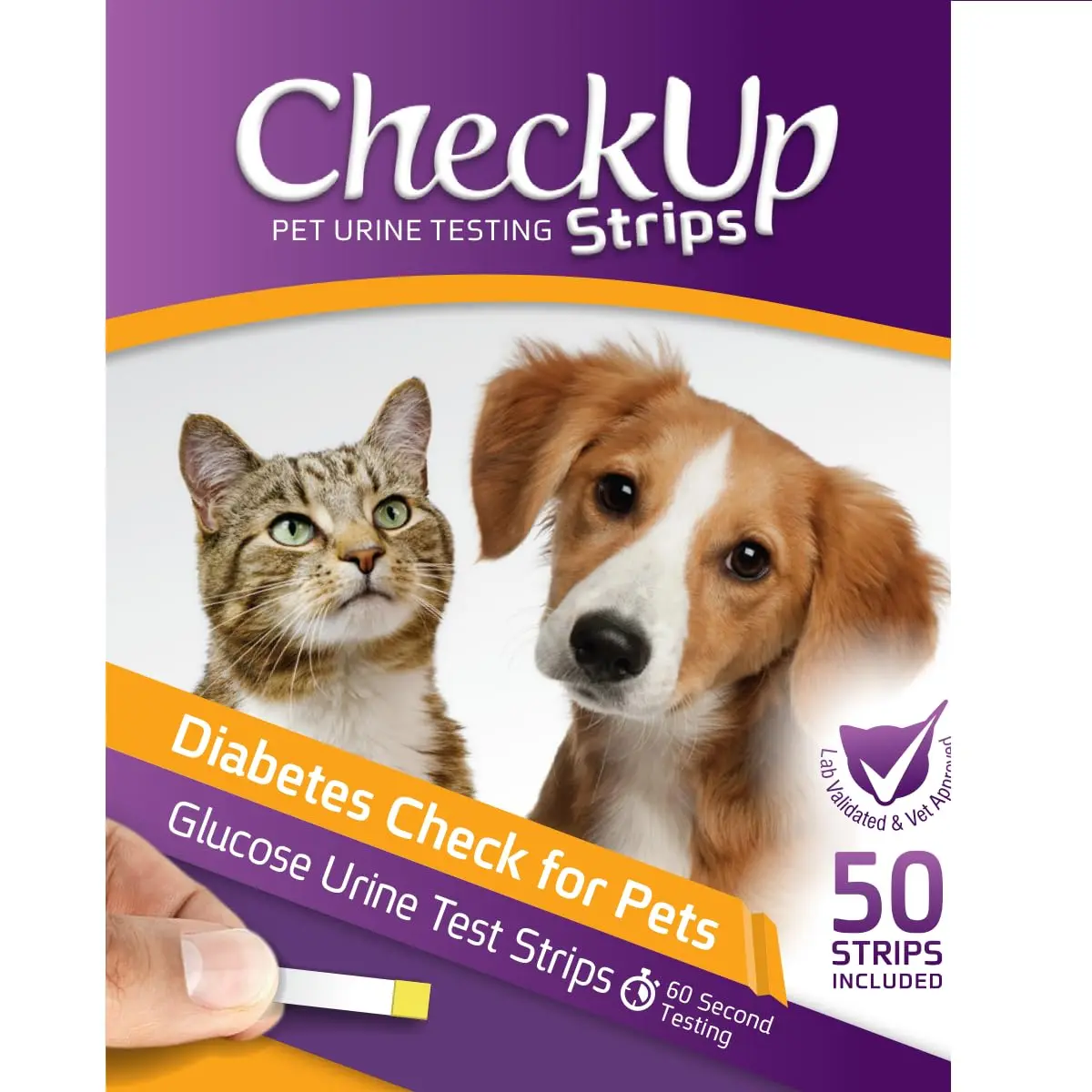 KIT4CAT CheckUp Glucose Urine Testing Strips for Cats and Dogs, 50 Count | Detects Glucose Levels in 60 Seconds - view 7