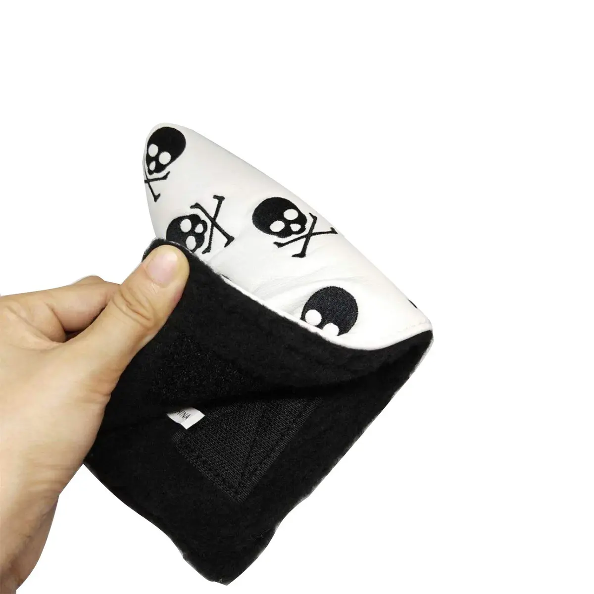 Mykepoda Golf Skull Headcover for Most Putters | Waterproof Synthetic PU Leather (White) - view 5