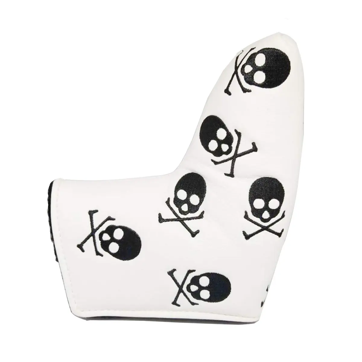 Mykepoda Golf Skull Headcover for Most Putters | Waterproof Synthetic PU Leather (White) - view 2