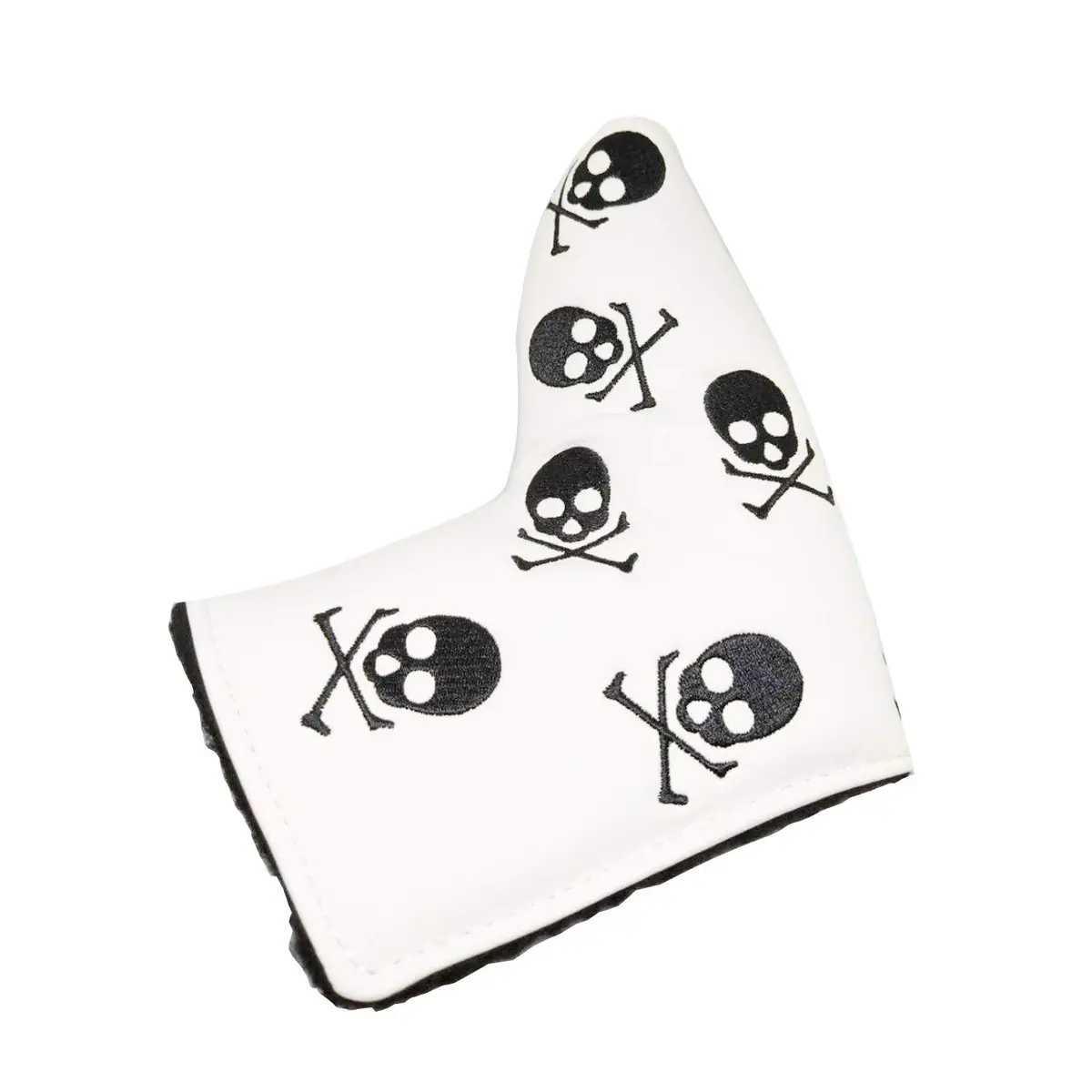 Mykepoda Golf Skull Headcover for Most Putters | Waterproof Synthetic PU Leather (White) - view 3