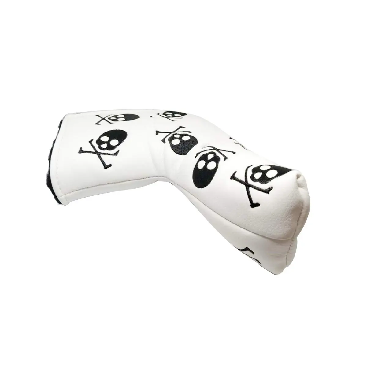 Mykepoda Golf Skull Headcover for Most Putters | Waterproof Synthetic PU Leather (White) - view 4
