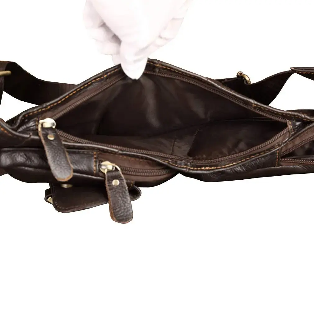 Hebetag Leather Sling Bag Backpack 31cm (12.2") | Vintage Crossbody Daypack for Men & Women - view 6