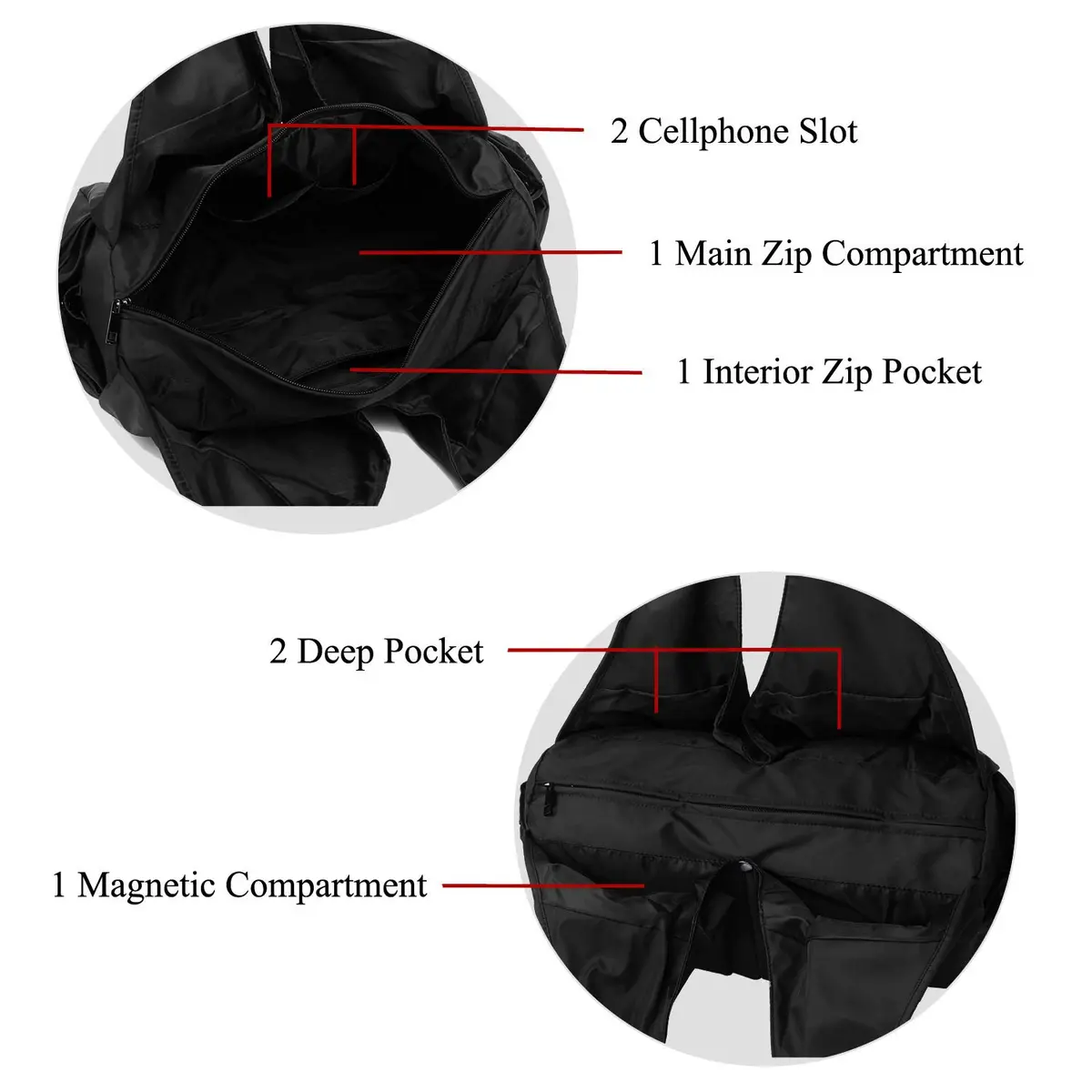 VOLGANIK ROCK Waterproof Large Capacity Women’s Handbag 16.2" Nylon Travel Tote - view 7