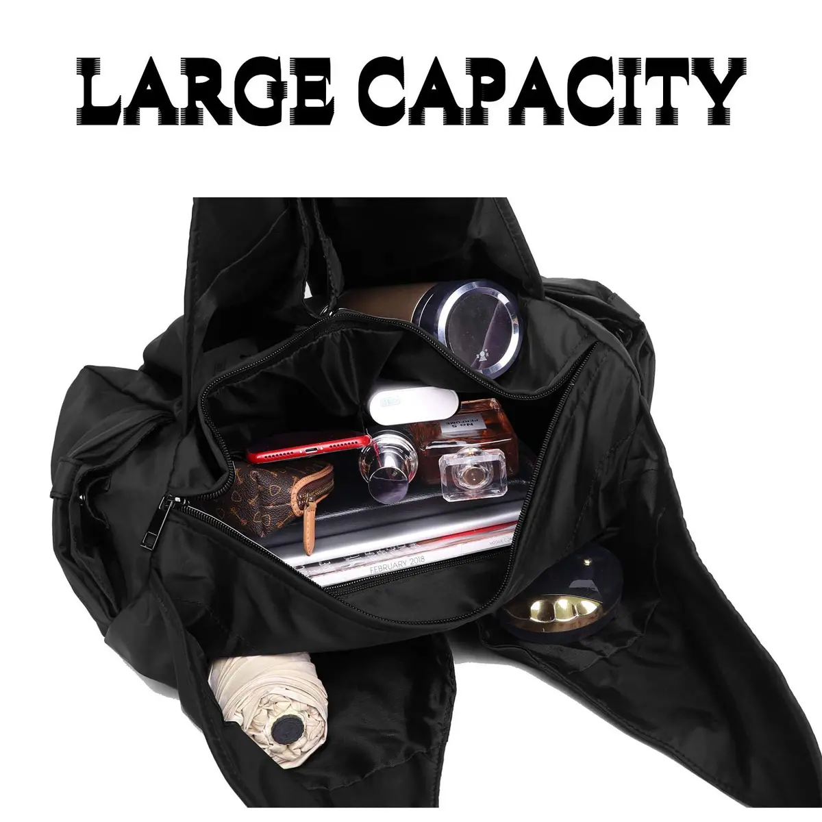 VOLGANIK ROCK Waterproof Large Capacity Women’s Handbag 16.2" Nylon Travel Tote - view 4