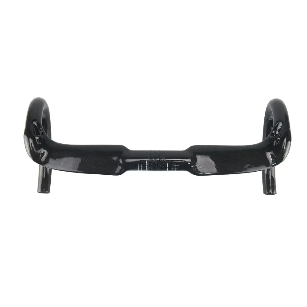 Alfa Pasca 31.8 x 400mm No Logo 3K Glossy Carbon Fiber Road Bike Handlebars - main product image
