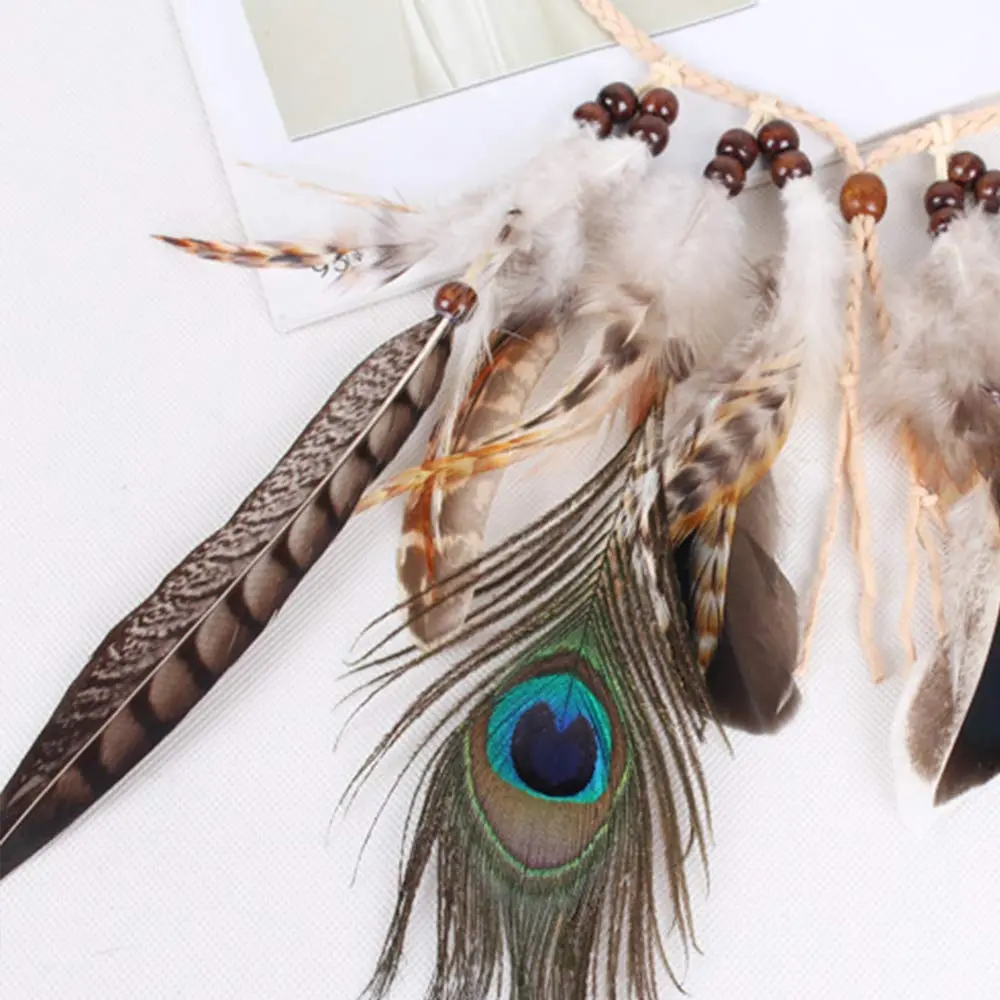 WLBON Halloween Boho Feather Headband 1 Count | Versatile Bohemian Hair Accessory for Women - view 6