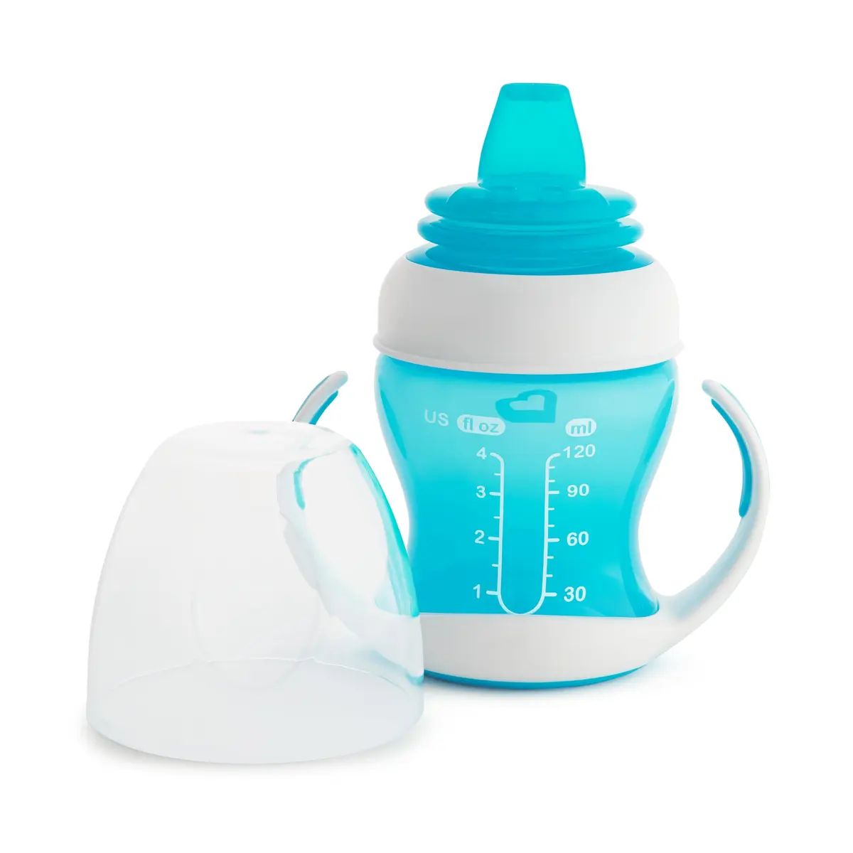 Munchkin Gentle Transition Baby Sippy Cup, Spill Proof, 4 Ounce, 2 Pack | Soft Silicone Spout & Handles for 4+ Months - view 4