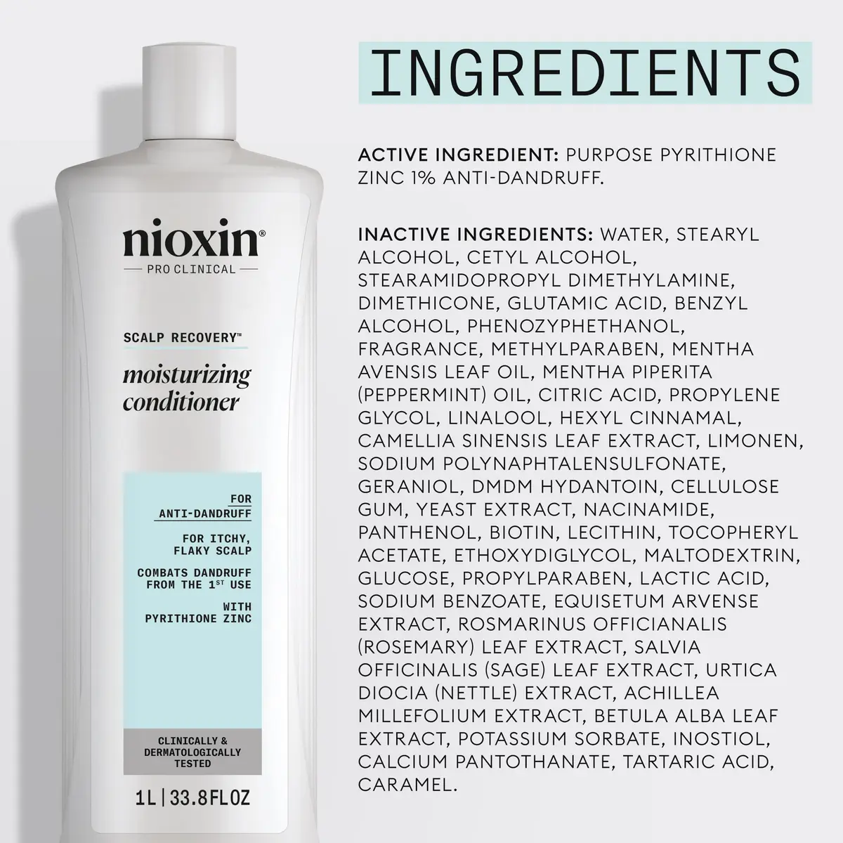 NIOXIN Scalp Recovery Moisturizing Conditioner 33.8 Fl Oz | For Itchy, Flaky Scalp & Dandruff Relief - view 8