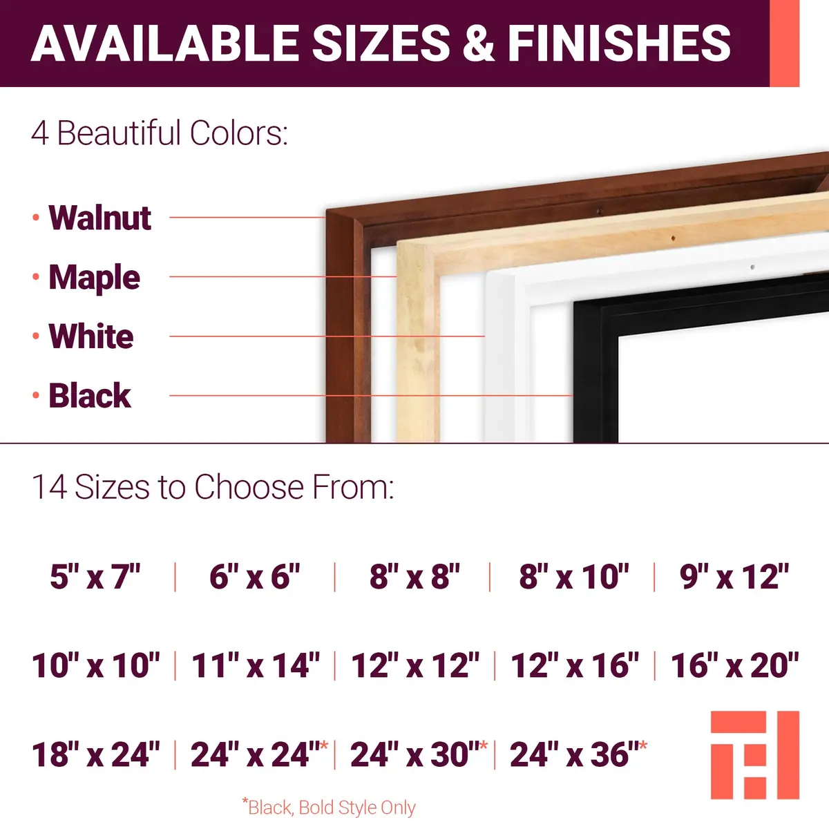Ampersand Float Frame 1.5In Bold 10X10 White | Premium Hardwood Canvas & Panel Frame - view 6