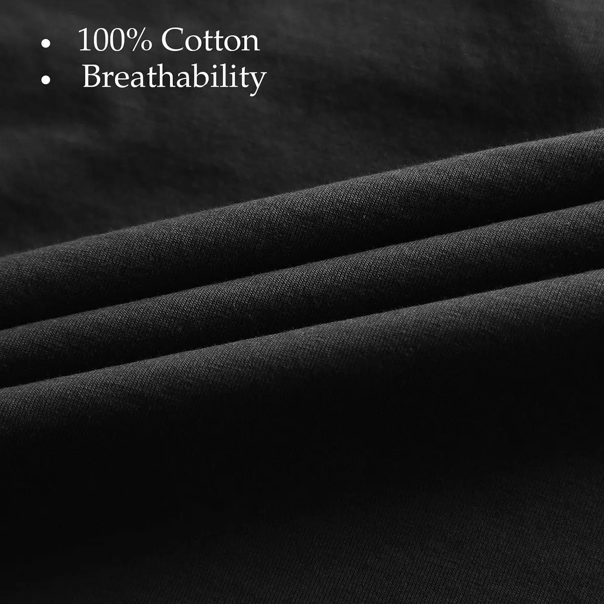 Zecmos Men's Black V Neck T-Shirt Slim Fit 100% Cotton | Lightweight Undershirt - view 4