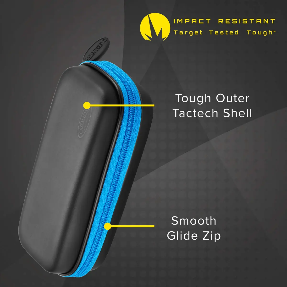 Casemaster Sentry Slim 6 Dart Case Blue Zipper | Heavy-Duty EVA Shell for 6 Darts - view 6