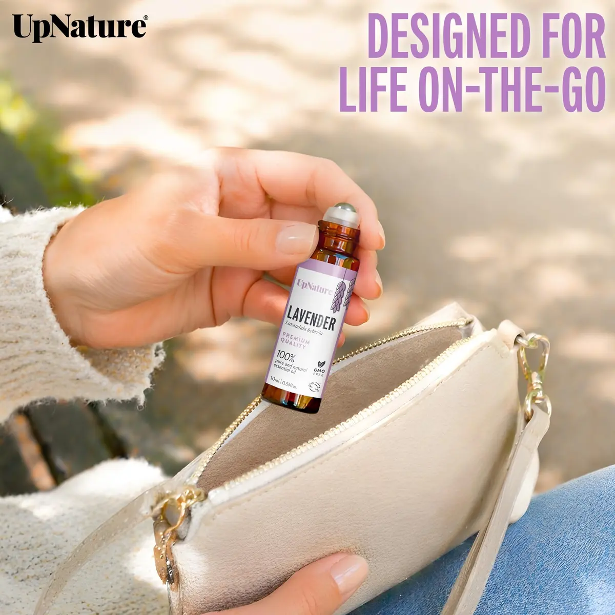 UpNature Lavender Essential Oil Roll On 10ml (0.33 Fl Oz) | Calming Sleep & Skin Support - view 5