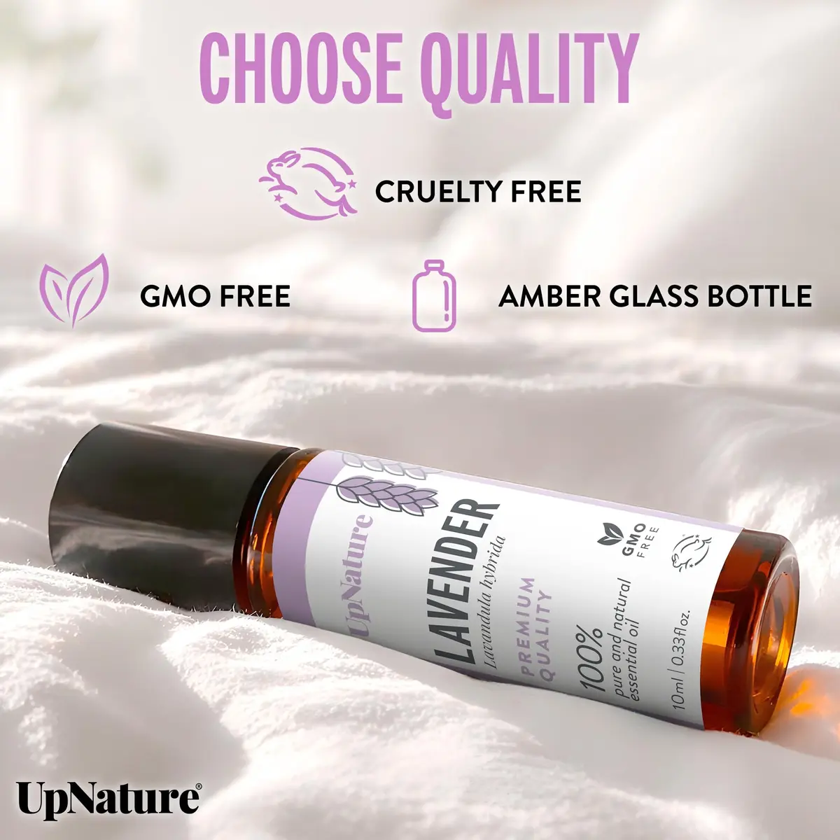UpNature Lavender Essential Oil Roll On 10ml (0.33 Fl Oz) | Calming Sleep & Skin Support - view 6
