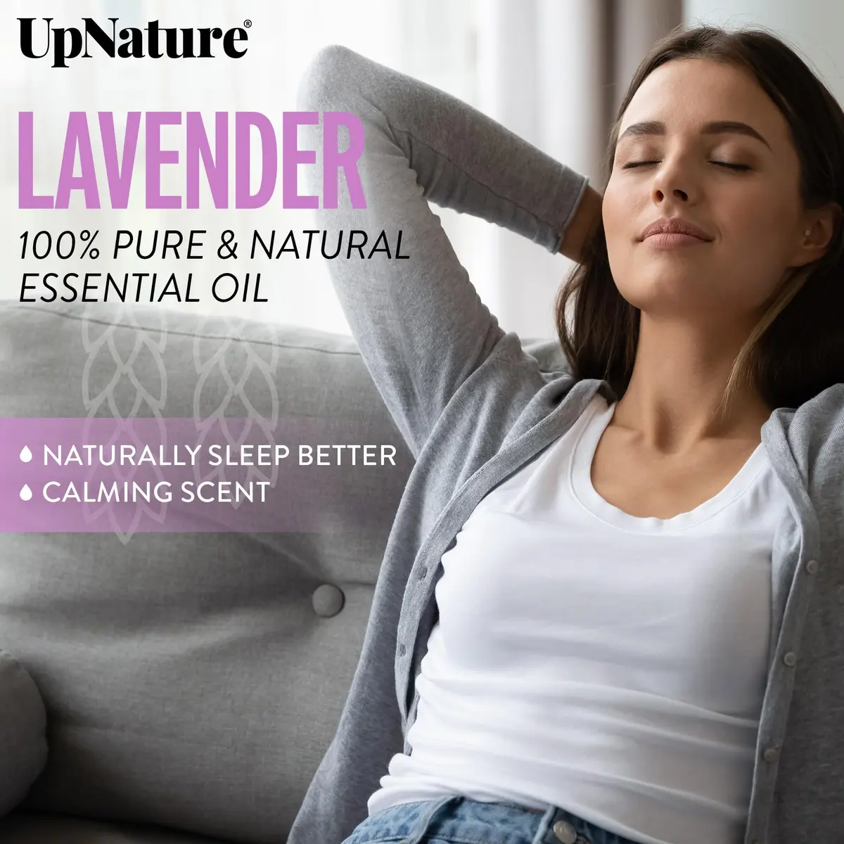 UpNature Lavender Essential Oil Roll On 10ml (0.33 Fl Oz) | Calming Sleep & Skin Support - view 2