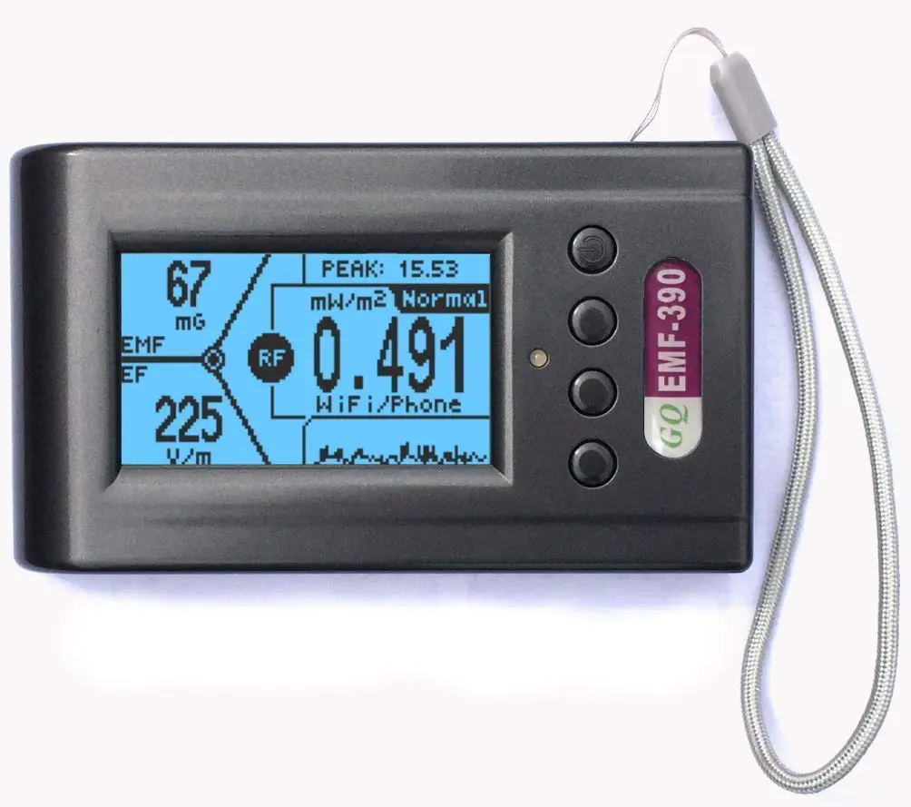 GQ EMF-390 Multi-Field EMF Meter | Detect ELF, RF, 5G Signals, Data Logger, Spectrum Analyzer (10cm) - view 2