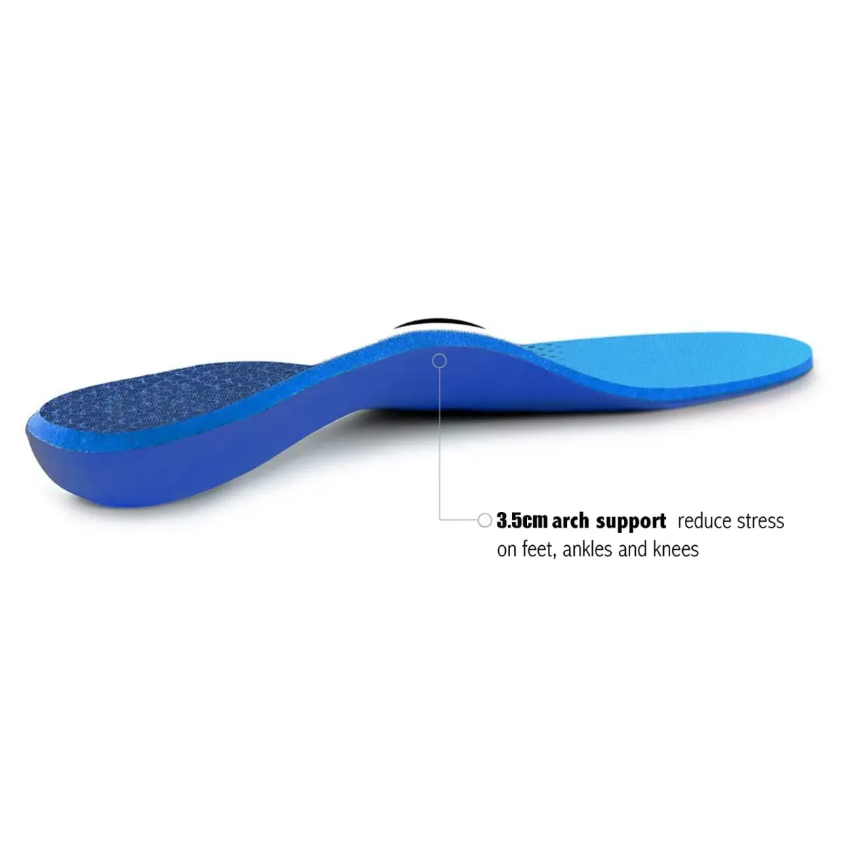 WALK·HERO COMFORT AND SUPPORT Plantar Fasciitis Insoles Mens 12-12 1/2 | Womens 14-14 1/2 New Blue | Arch Support for Flat Feet - view 4