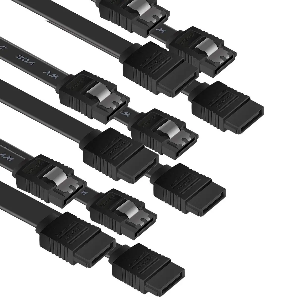 BENFEI SATA Cable III, 6 Pack 18 Inch | 6Gbps Data Transfer with Locking Latch - main product image