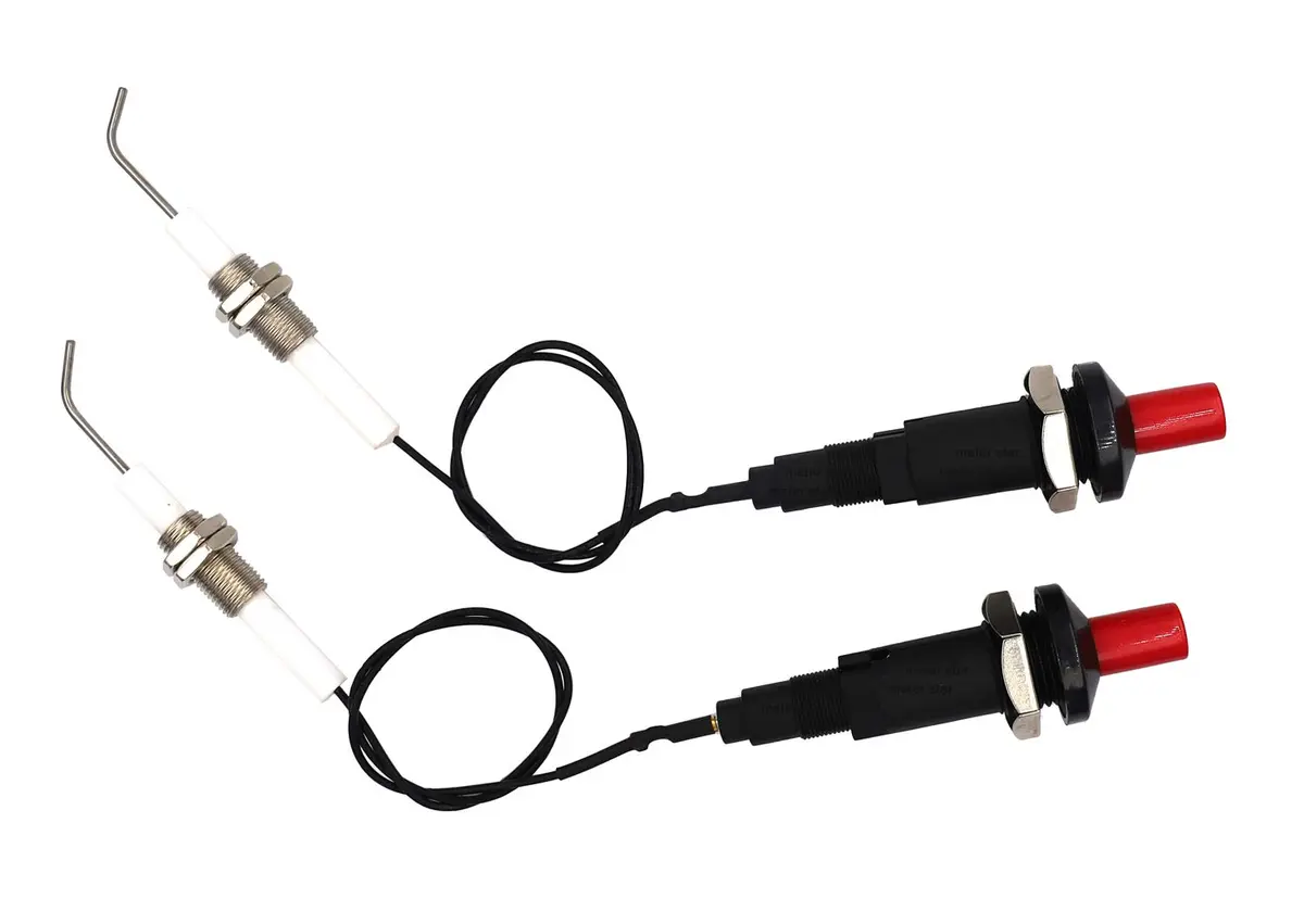 METER STAR Push Button Piezo Igniter with 11.8" Ceramic Electrode Wire Set of 2 | Universal Gas Grill & Range Spark Generator - view 2