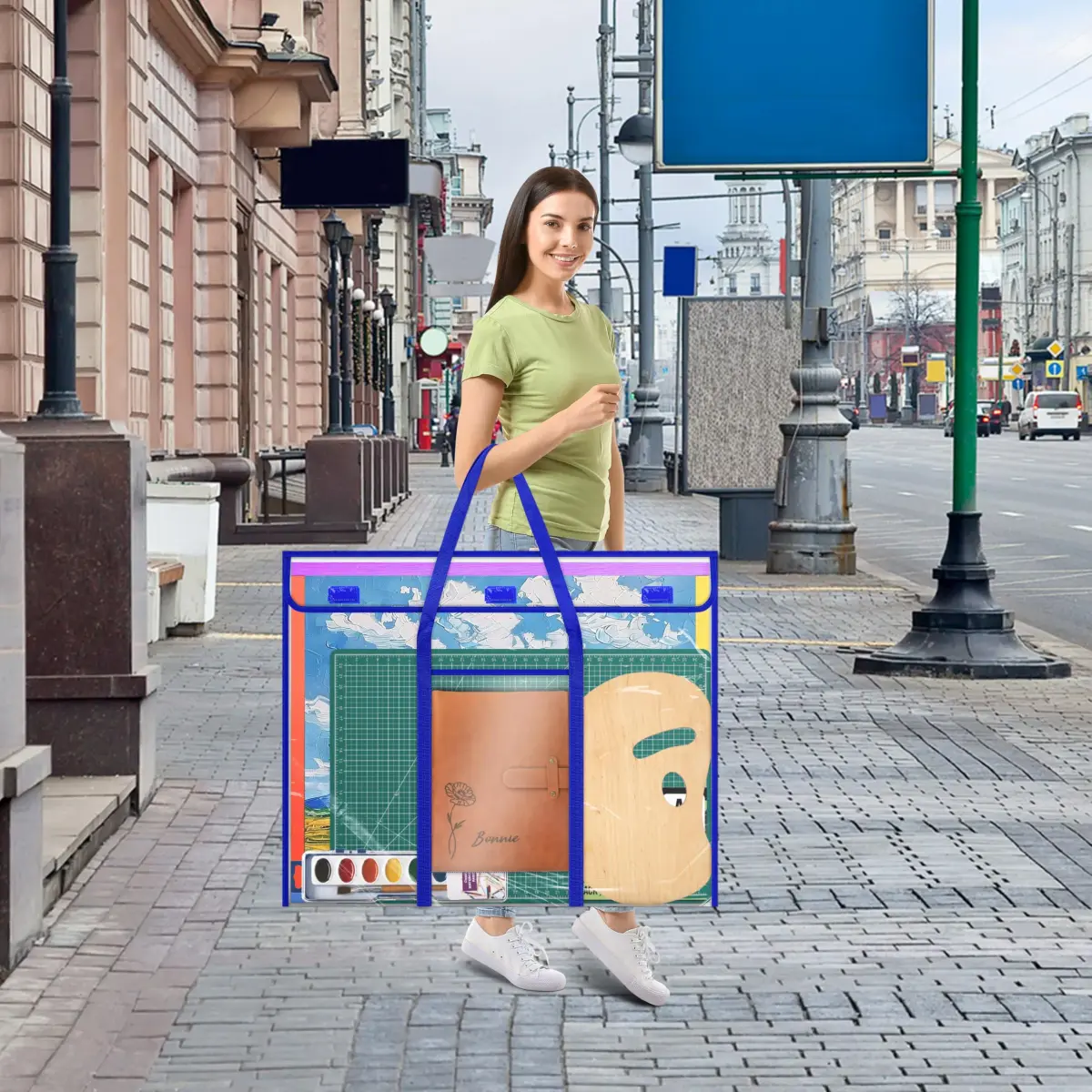ZKOO Bulletin Board Poster Storage Bag 30" x 24" (76.2 cm x 61 cm) | Heavy Duty PVC Organizer for Teachers & Artists - view 6