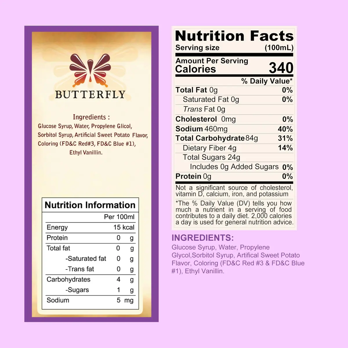 Butterfly Ube Flavoring Extract 2 oz | Authentic Filipino Purple Yam Essence for Baking & Beverages - view 4