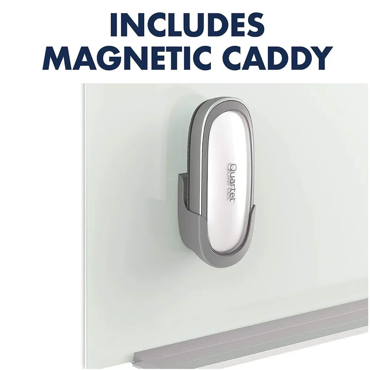 Quartet Premium Max Clean Dry Erase Board Eraser 16.1cm (6.34") with Magnetic Caddy | Cleans Boards Effortlessly - view 4