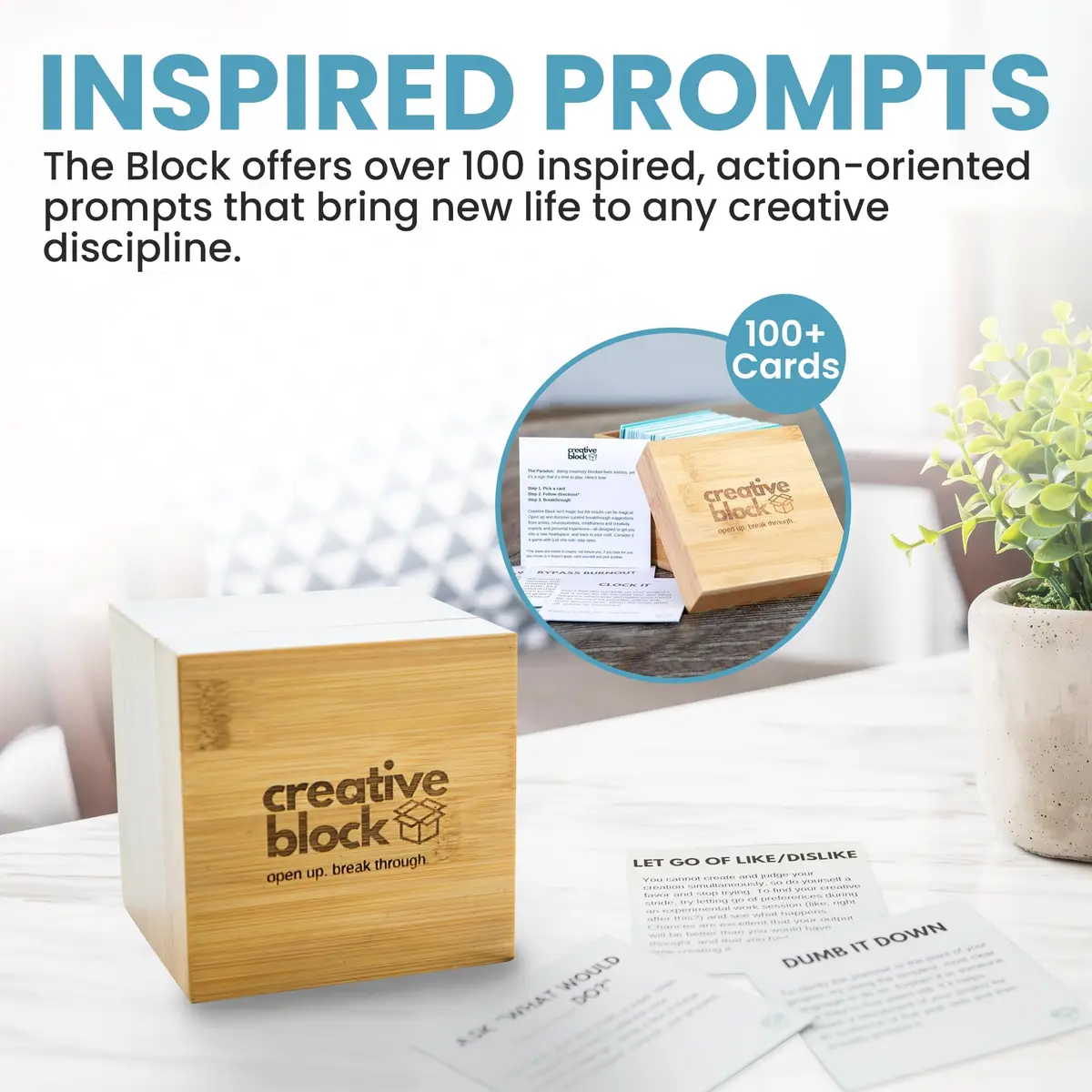 Creative Block Cards for Writers, Artists, Creators | 100+ Inspiration Prompts to Overcome Mental Blocks - view 5