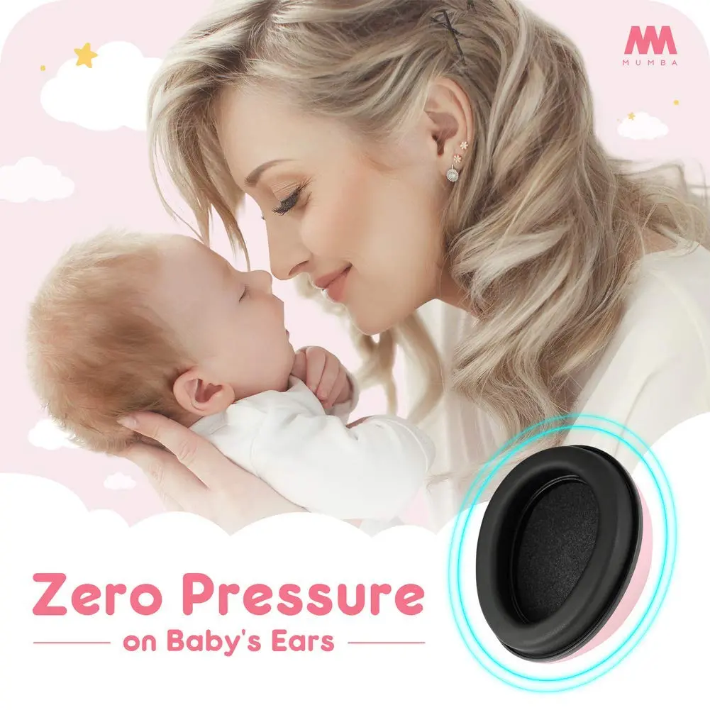Mumba Baby Earmuffs Pink for Babies and Toddlers Ages 3-24+ Months | Noise Cancelling Headphones with 31dB NRR - view 6