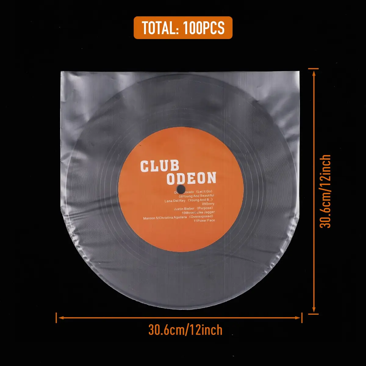 Facmogu 100PCS LP Vinyl Inner Sleeves 12" Anti-Static Protects Vinyl Dust & Scratches - view 7