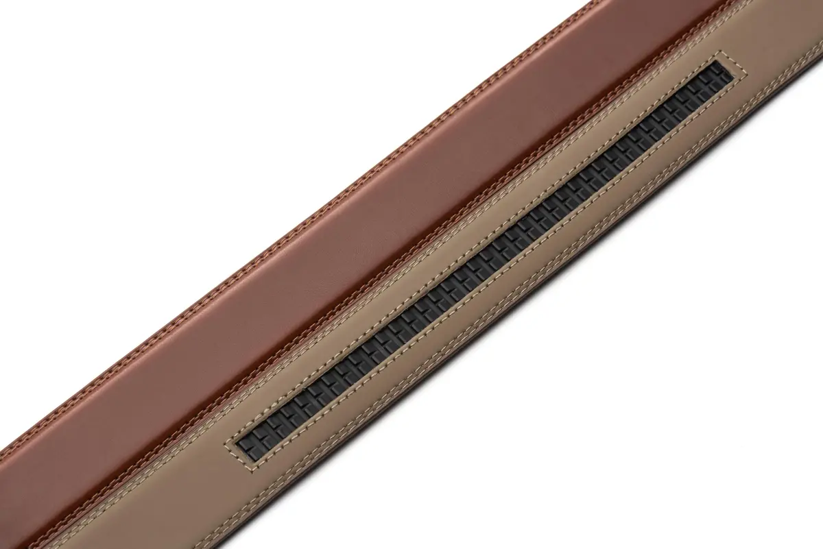 CHAOREN Ratchet Belt Replacement Strap 1 1/4" (32mm) Cognac Genuine Leather | Adjustable Fit for 42"-48" Waist - view 4