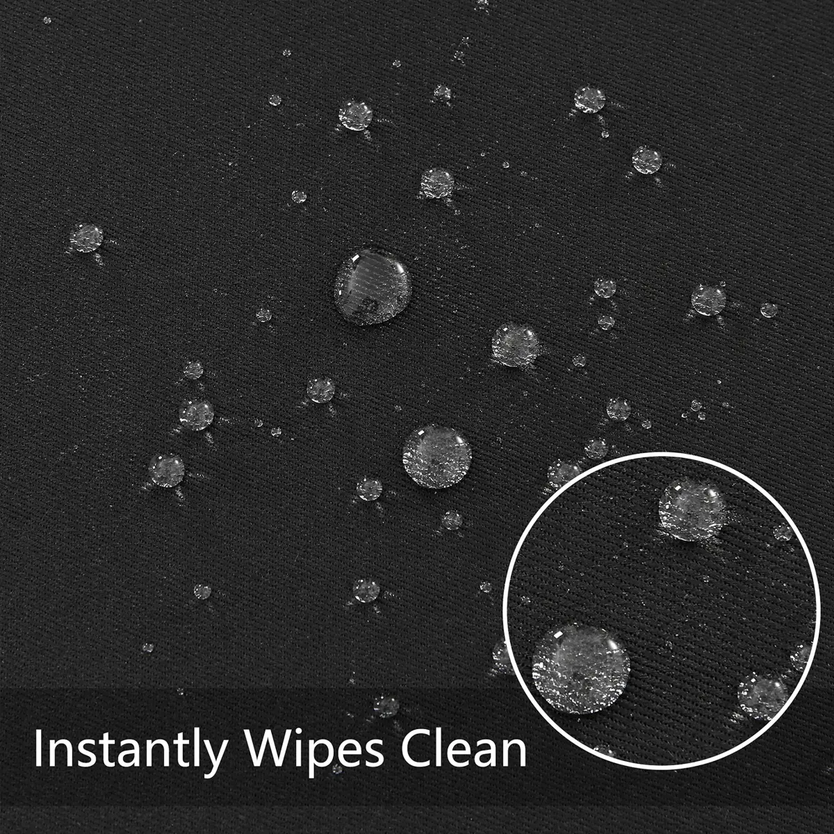 Obstal Black Polyester Table Cloth 152cm x 213cm | Stain & Water Resistant for Dining - view 3