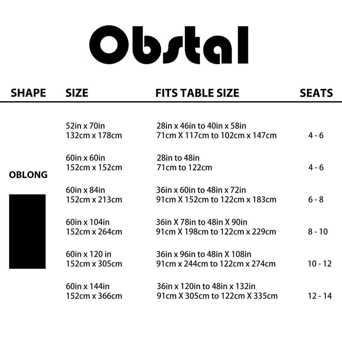 Obstal Black Polyester Tablecloth 152cm x 213cm | Stain & Water Resistant for Dining - view 6