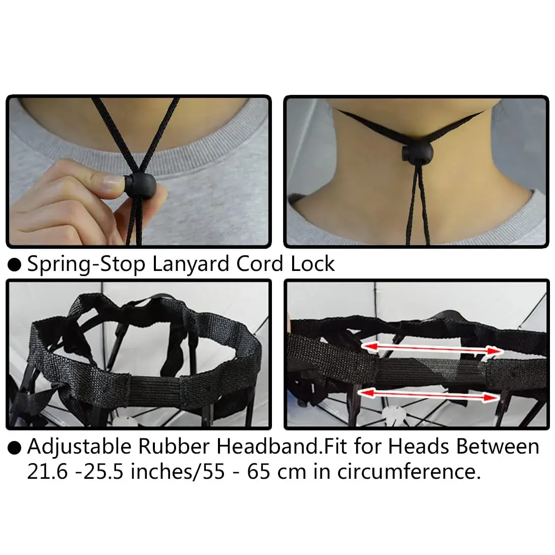NEW-Vi Blue 2 Pcs Umbrella Hat | Hands-Free Sunshade & Rain Protection - view 3