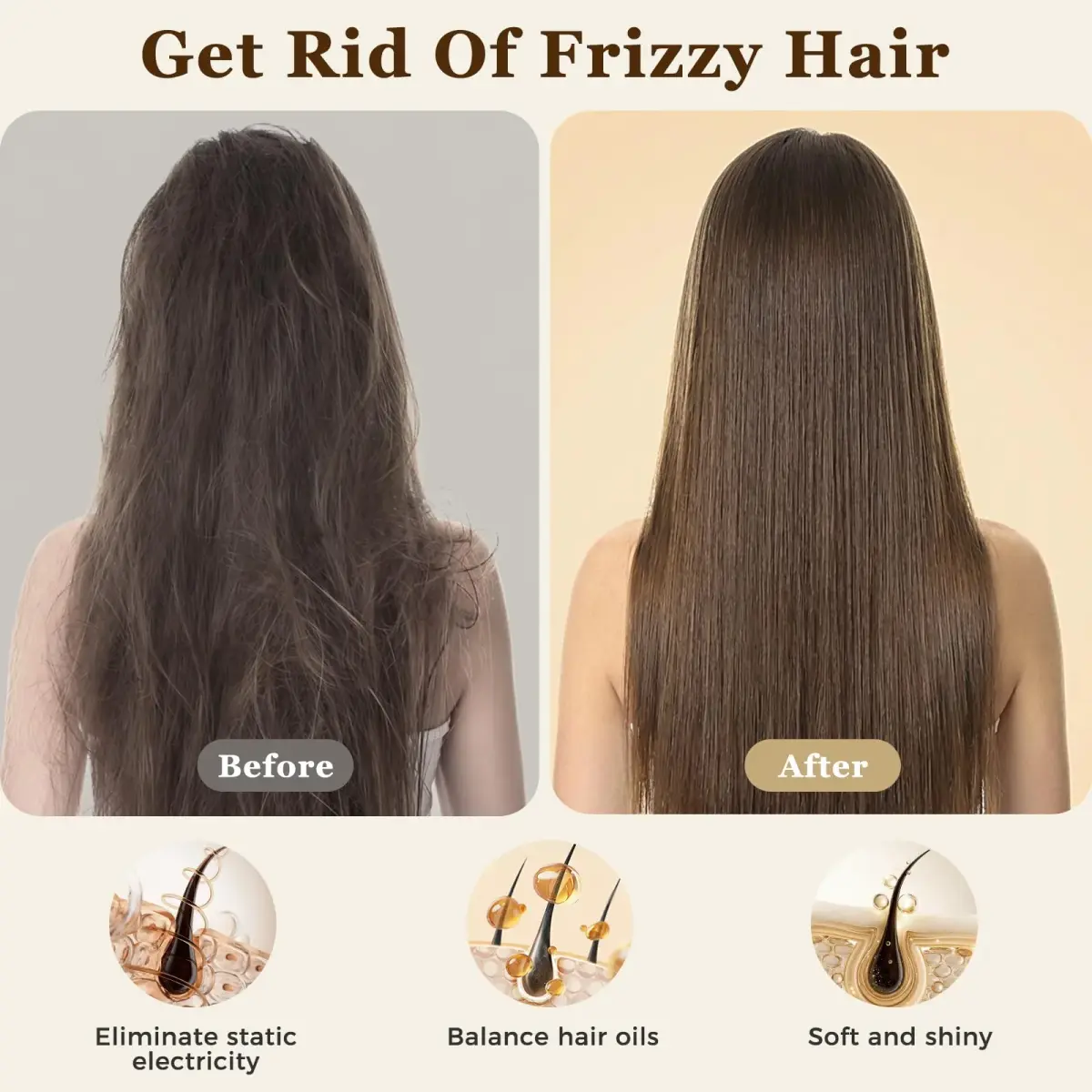 BLACK EGG Boar Bristle Brush for Wet/Dry Hair - Smoothing, Massaging, Detangling, Reduce Frizz, Restore Shine - Bamboo Brush for Women, Men, Kids - view 3