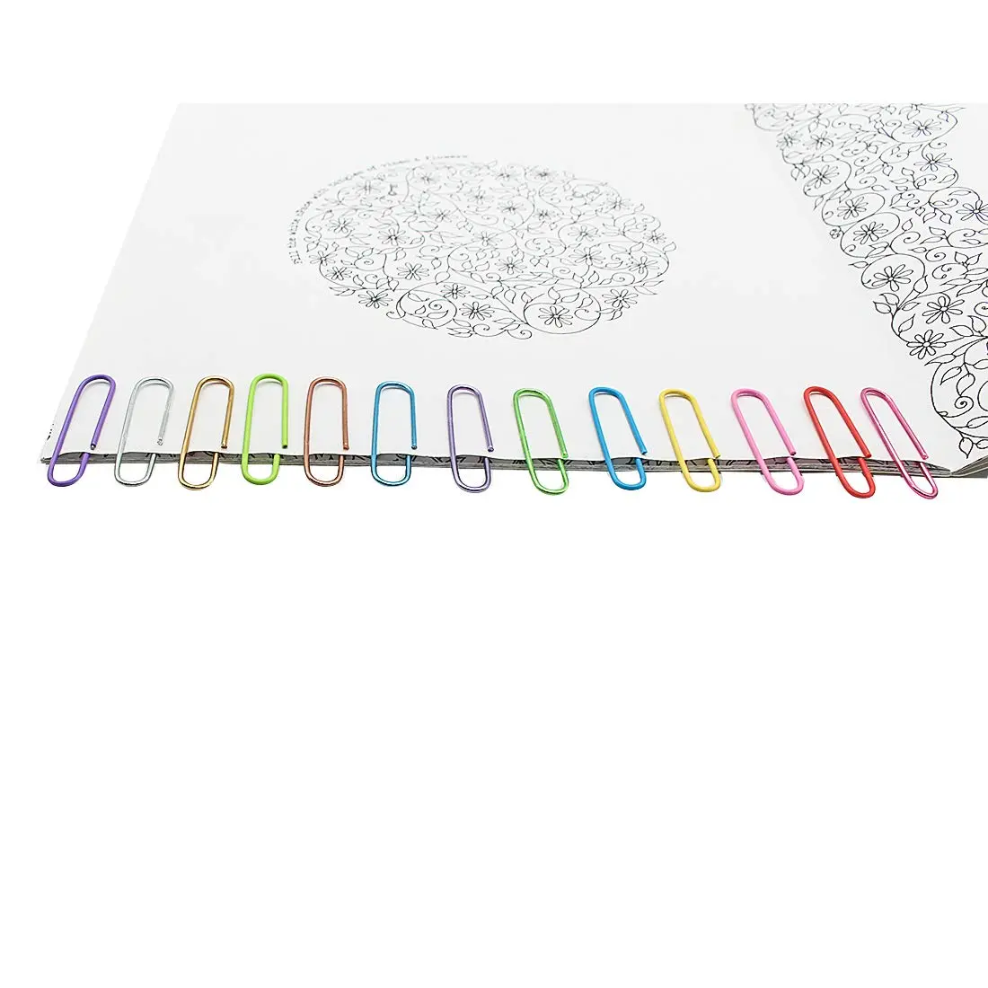 Corner Cabin Small Paper Clips 33mm | Colorful Vinyl Coated Office Supply (1.3 inch) - view 5