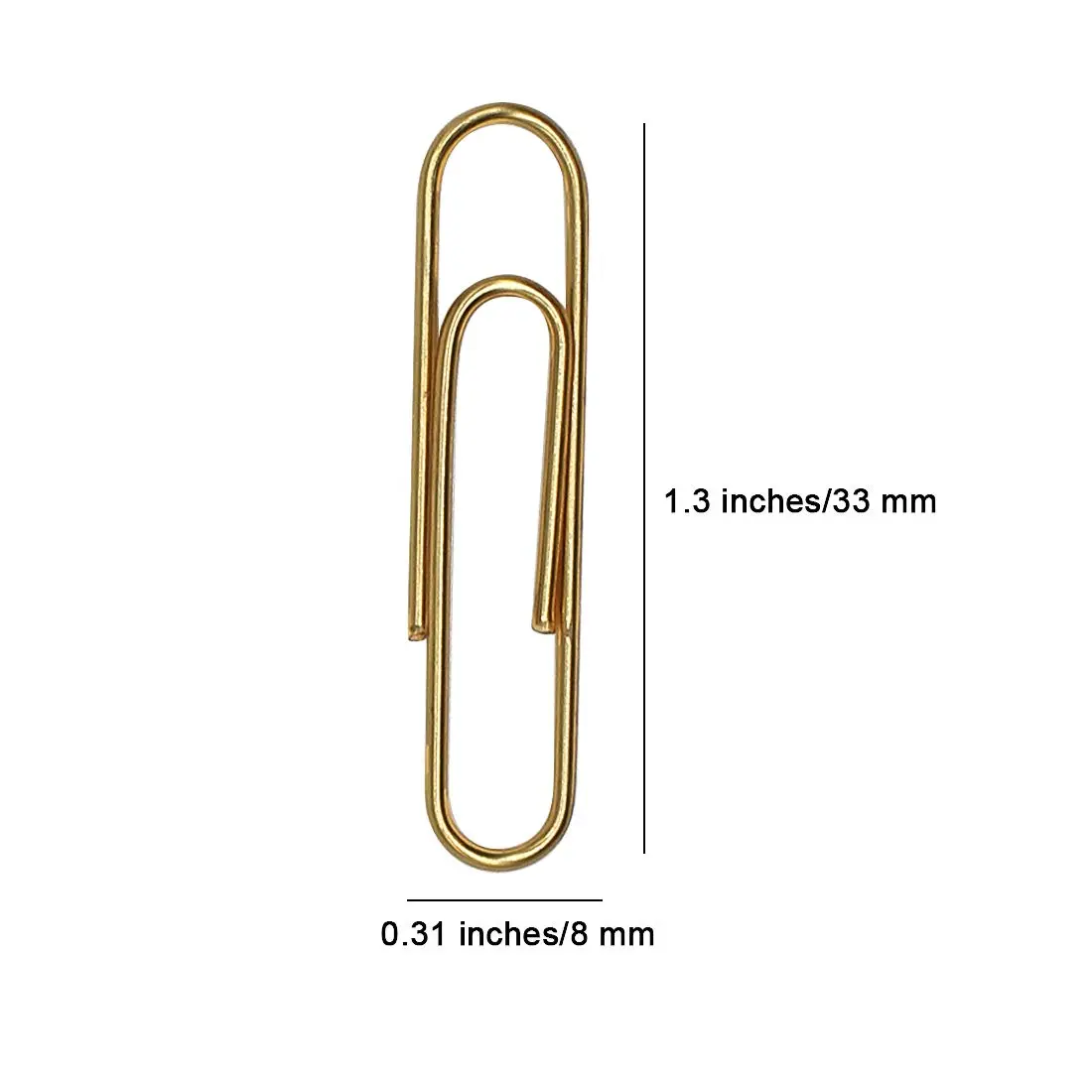 Corner Cabin Small Paper Clips 33mm | Colorful Vinyl Coated Office Supply (1.3 inch) - view 2