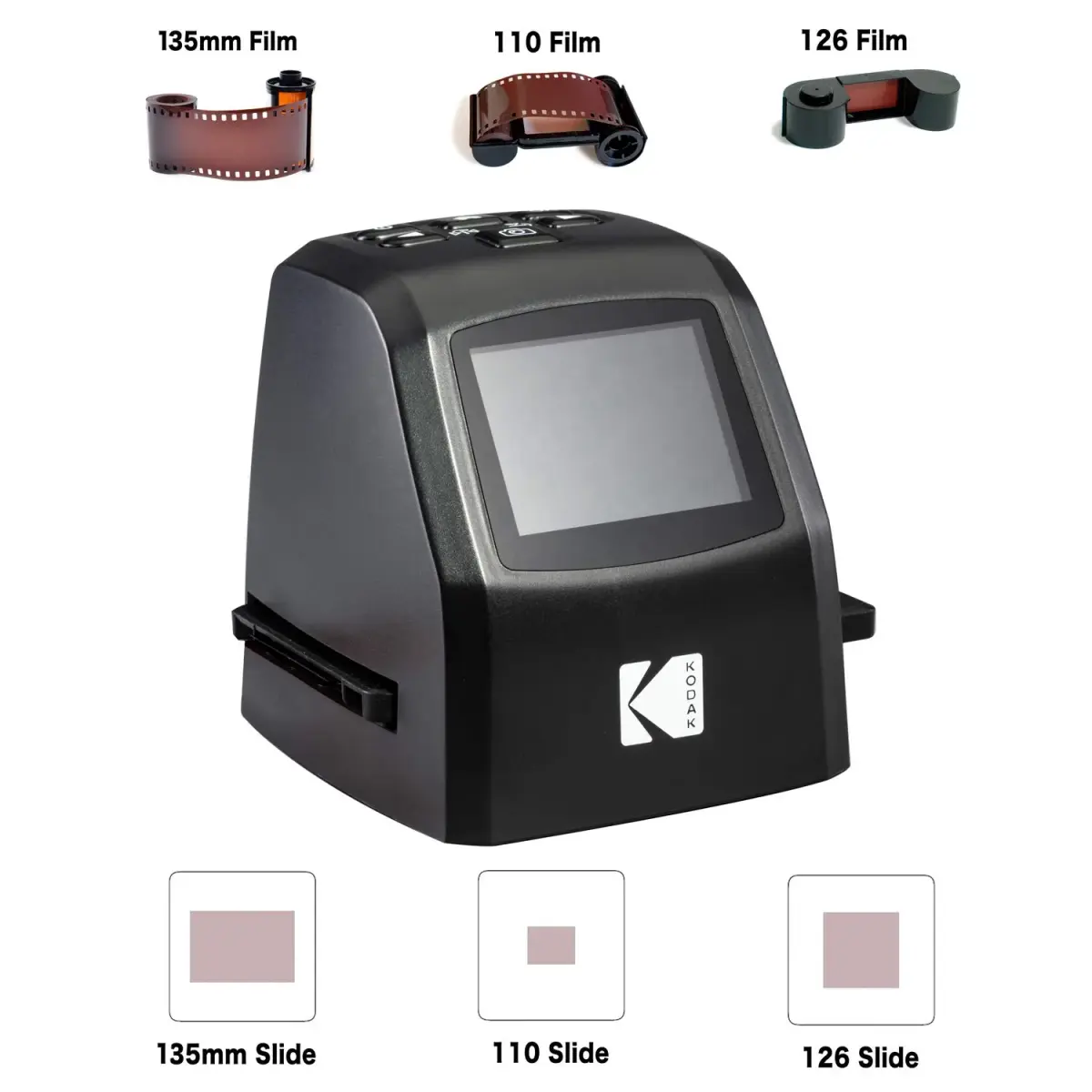 KODAK Mini Digital Film & Slide Scanner, 35mm, 126, 110, Super 8, 2.4" LCD | Scans Negatives & Slides to JPEG - view 9