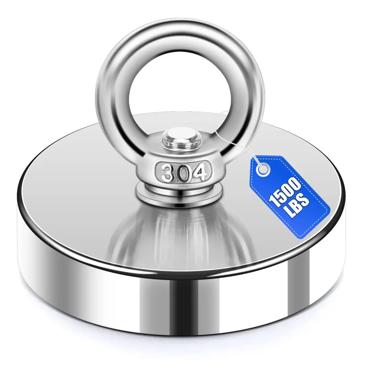 DIYMAG Fishing Magnet 120mm (4.72") 680kg (1500LBS) Pull Force with Countersunk Hole | Heavy Duty Neodymium Rare Earth Magnet for Retrieval - main product image