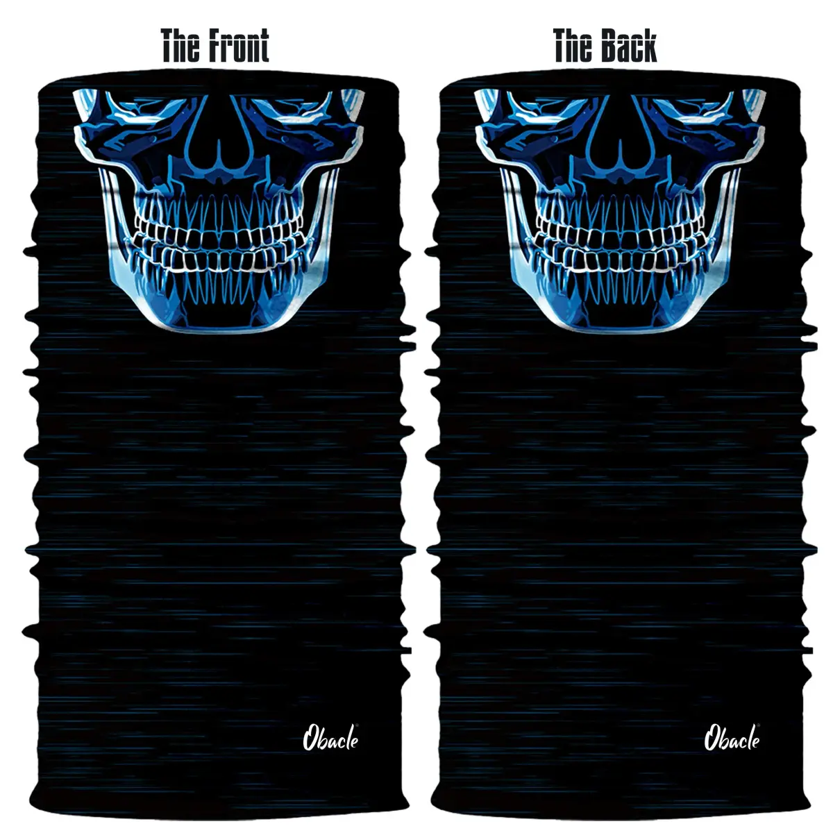 Obacle Blue-line Skull Seamless 3D Tube Face Mask Bandana for Men & Women - view 3