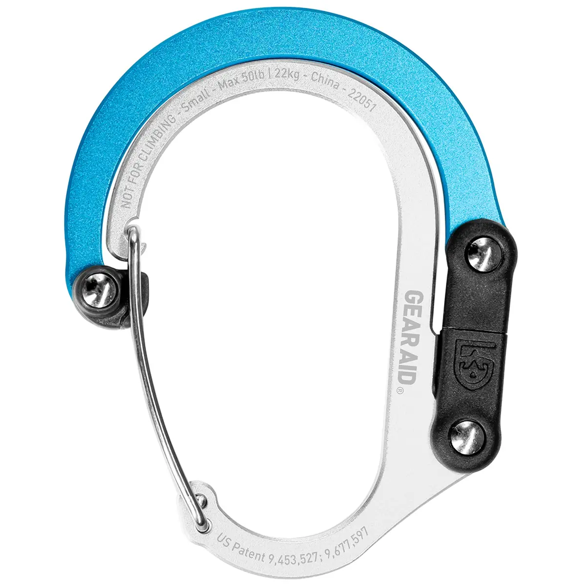 GEAR AID HEROCLIP Carabiner Clip and Hook (Small) for Purse, Stroller, Backpack | 50 lbs Capacity, 360° Rotation - main product image